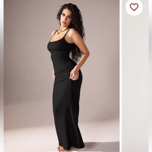 Yitty Black Soft Rib Maxi Dress Size XL